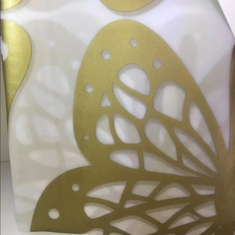 Gold Butterflies Peva Shower Curtain Butterfly Matte Metallic